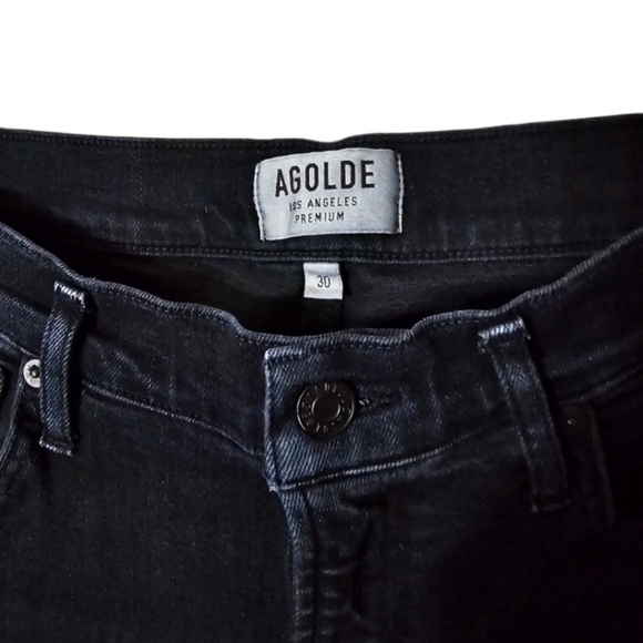 AGOLDE Sophie High Rise Dark Wash Skinny Jeans - Picture 3 of 11
